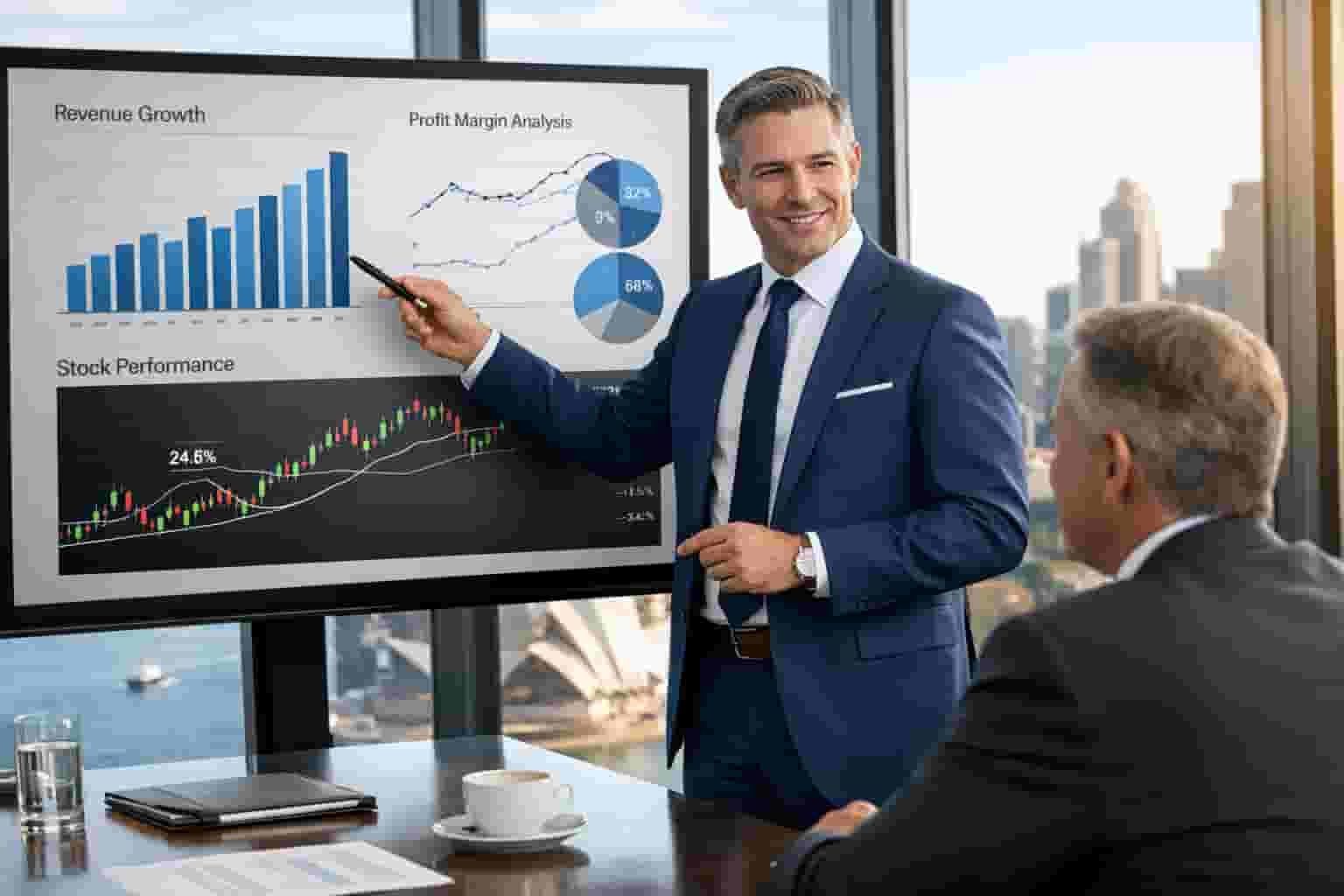 A professional CPA explaining financial data, emphasizing the trust built by Local Business Schema for CPA & Accounting Firms.