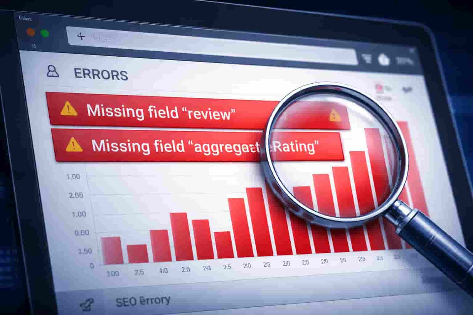 Google Search Console displaying critical Woo ratings schema errors for Merchant Listings